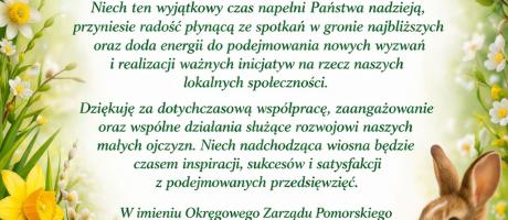 Życzenia Wielkanocne od Okręgu Pomorskiego PZD w Gdańsku
