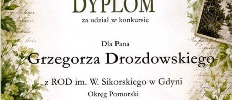 Historia zapisana w ogrodach – wyróżnienie dla Pana Grzegorza Drozdowskiego