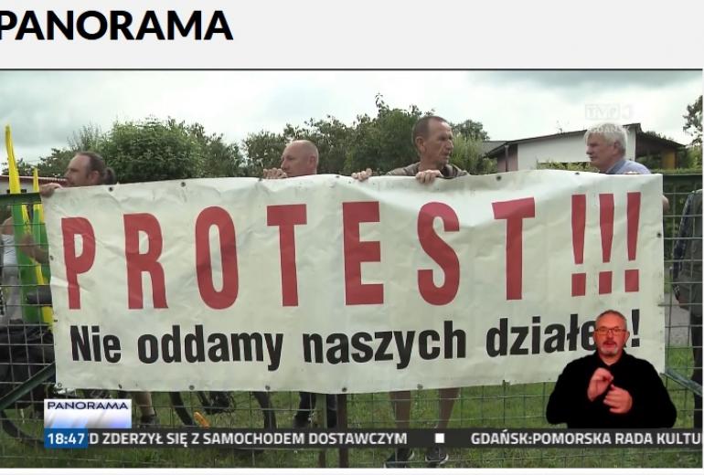 Protest działkowców na ROD „Zielony” Gdyni