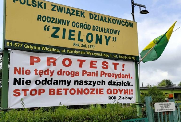 Relacja z protestu z ROD "Zielony" w Gdyni